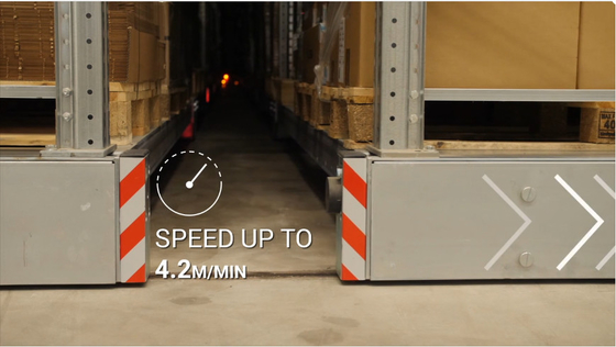 Heavy Duty Steel Mobile Racking System Customizable Layers with 30000kg/layer Load Capacity