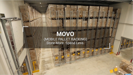 Heavy Duty Steel Mobile Racking System Customizable Layers with 30000kg/layer Load Capacity