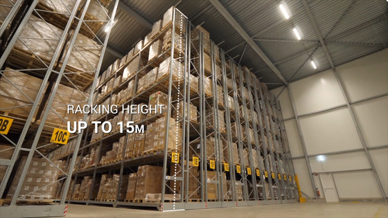 Heavy Duty Steel Mobile Racking System Customizable Layers with 30000kg/layer Load Capacity
