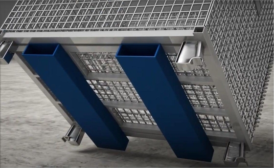 Stackable Welding Steel Wire Mesh Container with Forklift Pocket Easy to Transport