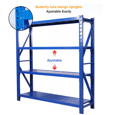 Development Conventional Steel Panel Medium Duty Long Span Rack for Industrial Storage