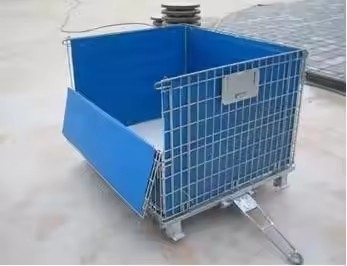 Steel Warehouse Logistic Trolley Wire Mesh Storage Cage for Flexible Material Storage